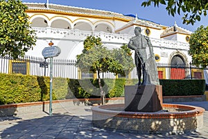 Matador Curro Romero statue in Seville photo