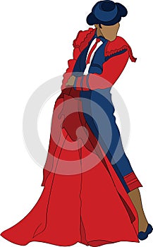 Matador man high quality vector illustration