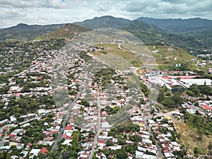 Matagalpa townscape from drone photo