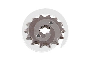 Matal steel gears on white background