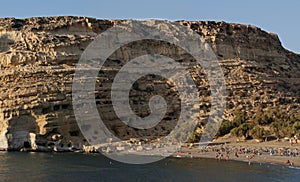 Matala beach , Crete , Greece