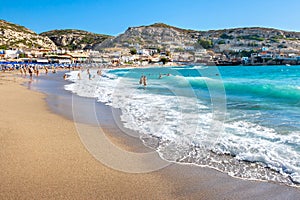 Matala beach. Crete, Greece