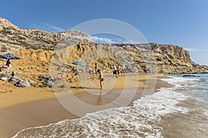 Matala , Red beach