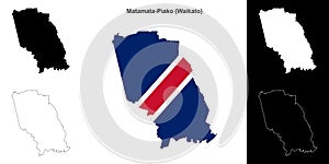 Matamata-Piako outline map