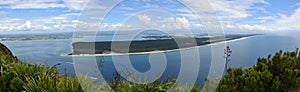 Mataneka Island from Mount Maunganui, like a whale