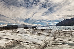 Matanuska glacier with clouds