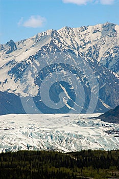 Matanuska glacier from Glenn Highway in Alaska