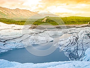 Matanuska Glacier melting