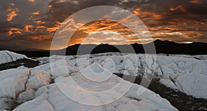 Matanuska Glacier sunset, pano