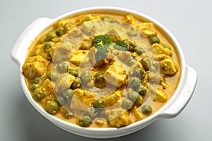 Matar paneer masala - an indian cuisine