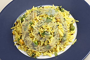Matar Pulao - a dish of rice and peas from India photo