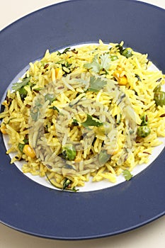 Matar Pulao - a preparation of rice and peas