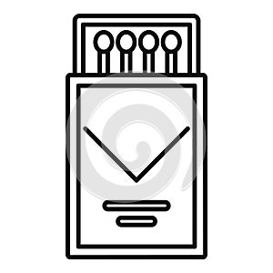 Match box icon, outline style