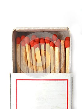 Match in a box isolated