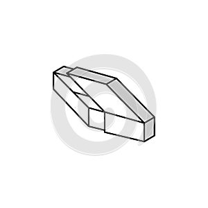 match box isometric icon vector illustration