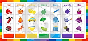 Match by color. Puzzle for kids. Matching game, education game for children. Worksheet for preschoolers