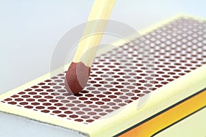 Match , extreme macro image