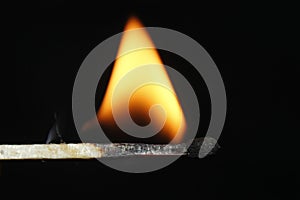 Match fire black background