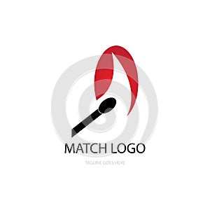 match and fire logo vector