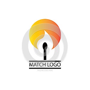 match and fire logo vector