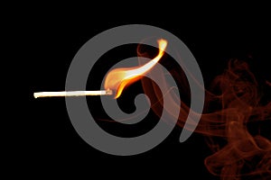 Match fire smoke