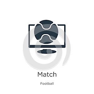 Match icon vector. Trendy flat match icon from football collection isolated on white background. Vector illustration can be used