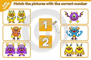 Match the pictures with the correct number-1