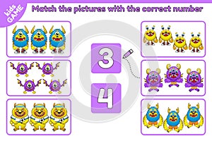 Match the pictures with the correct number-2