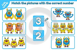 Match the pictures with the correct number-3