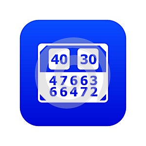 Match score board icon blue vector