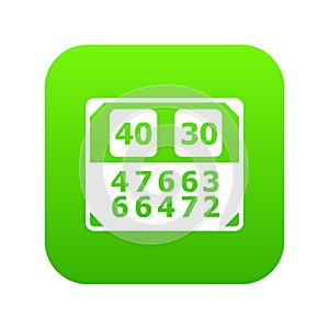 Match score board icon green vector