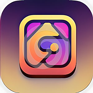 Match 3 Software App Style Icon. Generative AI.