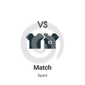 Match vector icon on white background. Flat vector match icon symbol sign from modern sport collection for mobile concept and web
