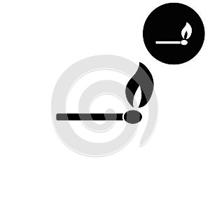 Match - white vector icon