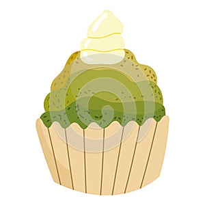 matcha cupcake icon