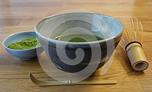 Matcha Green Tea, Japanese Matcha Bowl, and Accessories