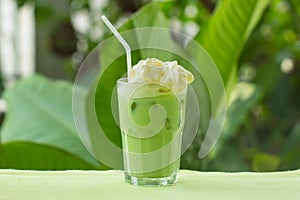 Matcha green Tea whipping cream topping