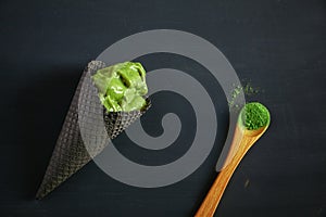 Matcha Tea And Banana Ice Cream