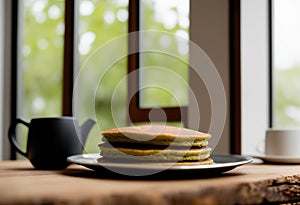 Matcha Tea Pancakes - A twist on a classic breakfast