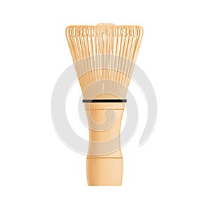 Matcha Whisk Realistic Composition