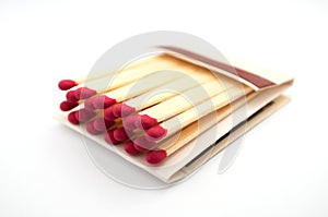 Matchbook on white photo