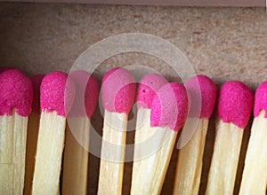 Matches in a box close-up