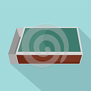 Matches box icon, flat style