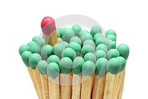 Matches closeup isolated
