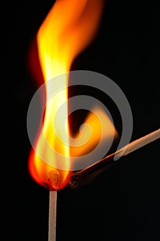 Matches igniting photo