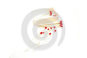 Matches isolated on white background