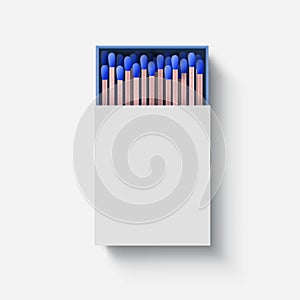 Vector realistic illustration of matches box mock up.