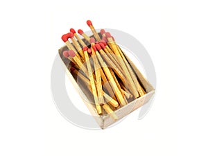 Matches on a white backgroun