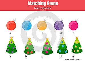 Matching children educational game, match by color.