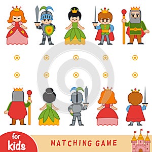 Matching game. Find the front and back of the characters